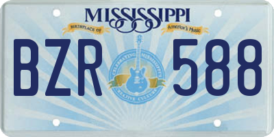MS license plate BZR588