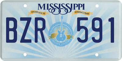 MS license plate BZR591