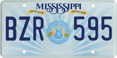 MS license plate BZR595