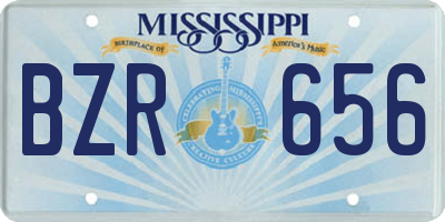 MS license plate BZR656
