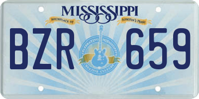 MS license plate BZR659
