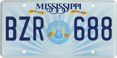 MS license plate BZR688