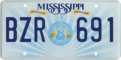 MS license plate BZR691
