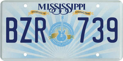 MS license plate BZR739