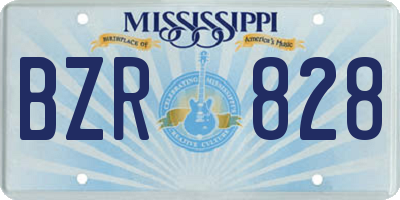 MS license plate BZR828