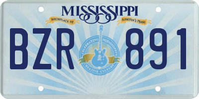 MS license plate BZR891