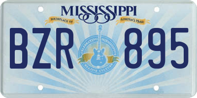 MS license plate BZR895