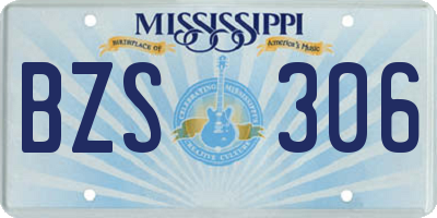 MS license plate BZS306