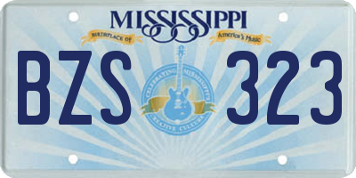 MS license plate BZS323