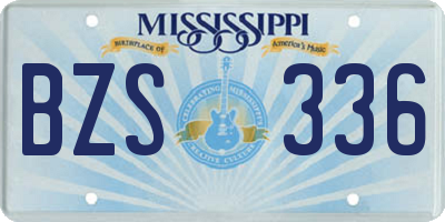 MS license plate BZS336