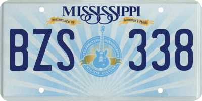 MS license plate BZS338
