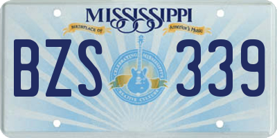 MS license plate BZS339