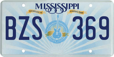 MS license plate BZS369