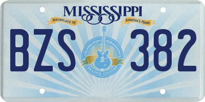 MS license plate BZS382