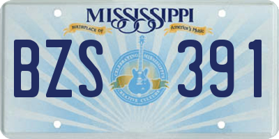 MS license plate BZS391