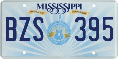 MS license plate BZS395