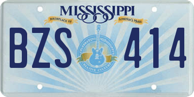 MS license plate BZS414