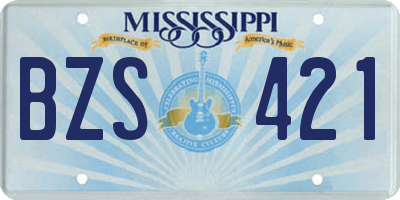 MS license plate BZS421