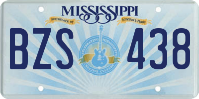 MS license plate BZS438