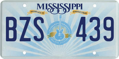 MS license plate BZS439