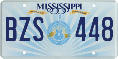 MS license plate BZS448