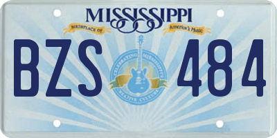 MS license plate BZS484