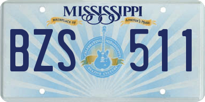 MS license plate BZS511