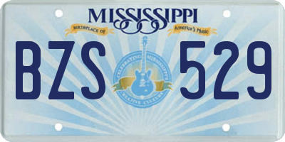 MS license plate BZS529