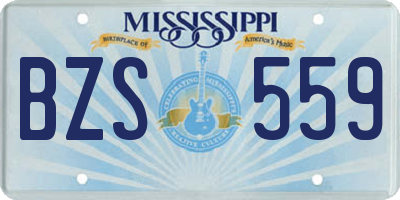MS license plate BZS559