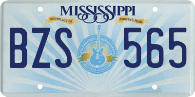 MS license plate BZS565