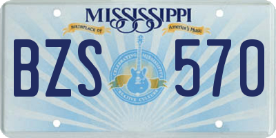 MS license plate BZS570