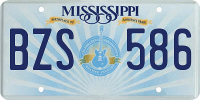 MS license plate BZS586