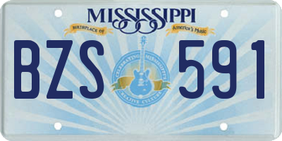 MS license plate BZS591