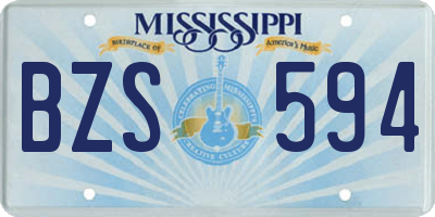 MS license plate BZS594