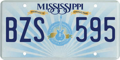 MS license plate BZS595