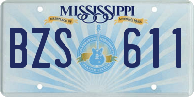 MS license plate BZS611