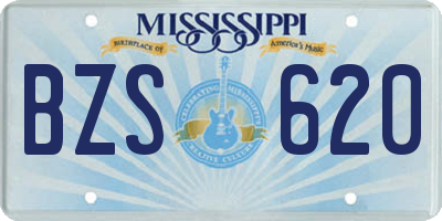 MS license plate BZS620