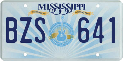MS license plate BZS641
