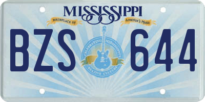 MS license plate BZS644