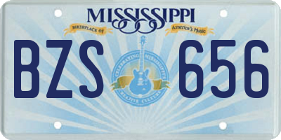 MS license plate BZS656
