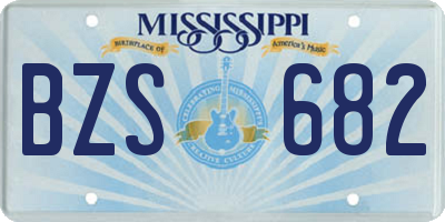 MS license plate BZS682