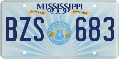 MS license plate BZS683