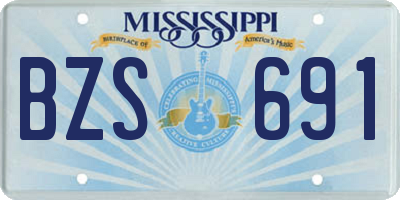 MS license plate BZS691