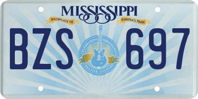 MS license plate BZS697