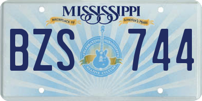 MS license plate BZS744