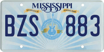 MS license plate BZS883