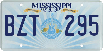 MS license plate BZT295