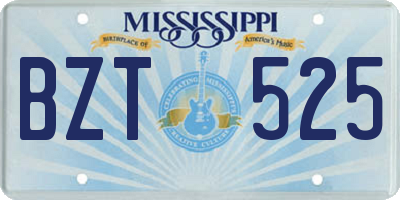 MS license plate BZT525