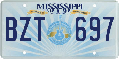 MS license plate BZT697