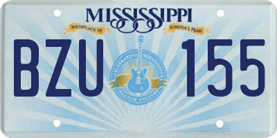 MS license plate BZU155